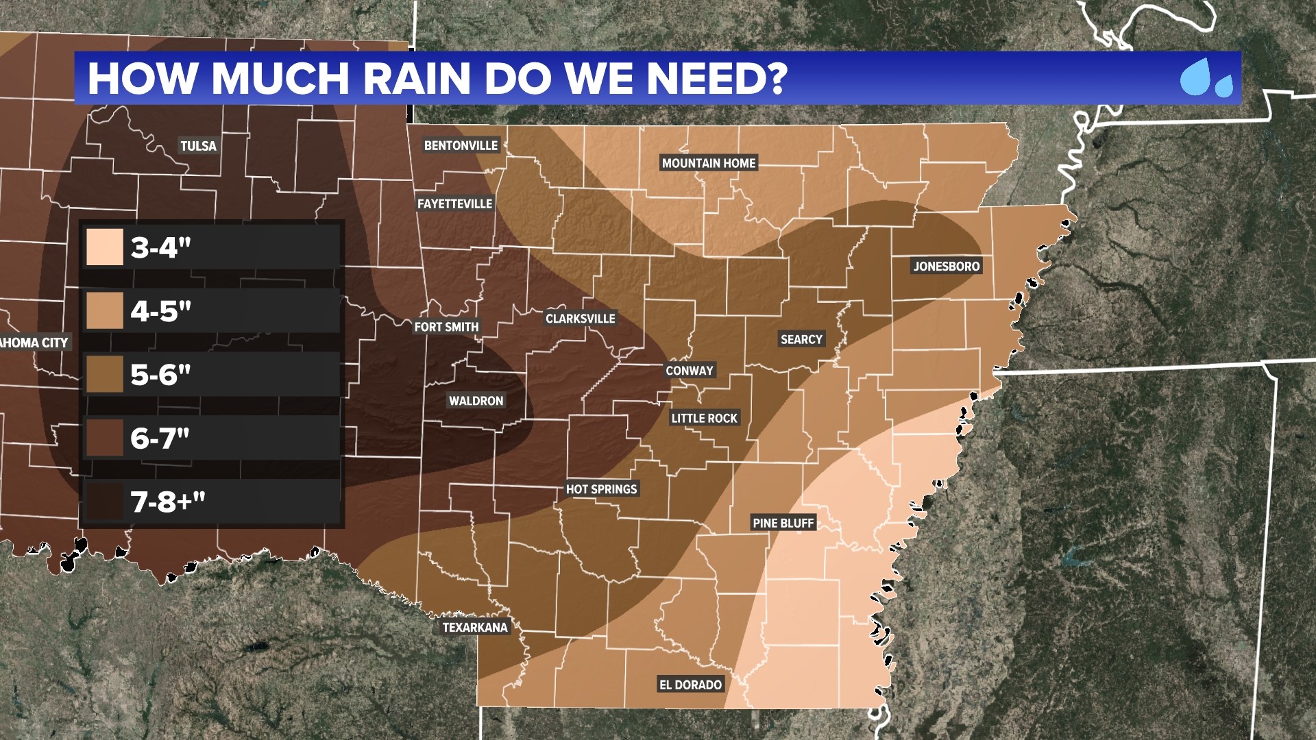 How much rainfall is needed to end the drought?