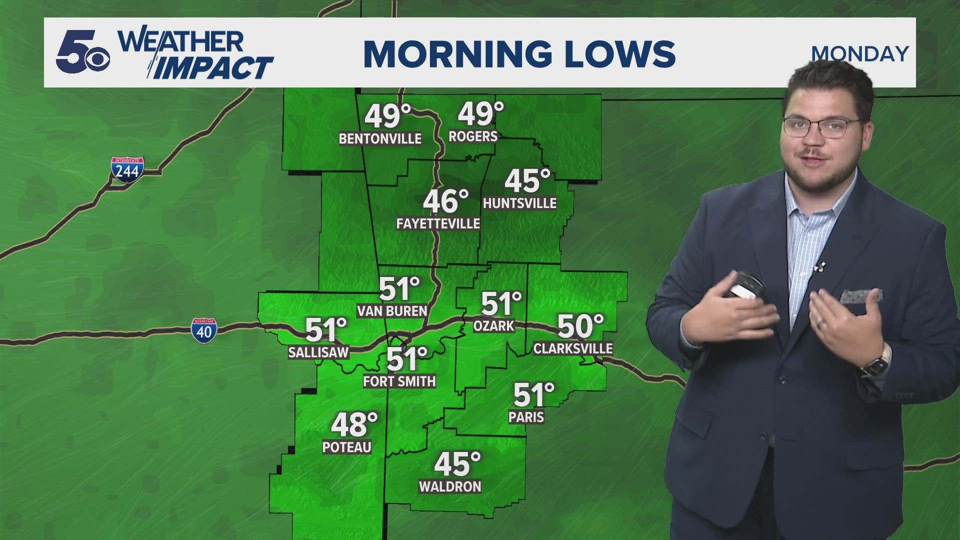 Chilly mornings over the next few days