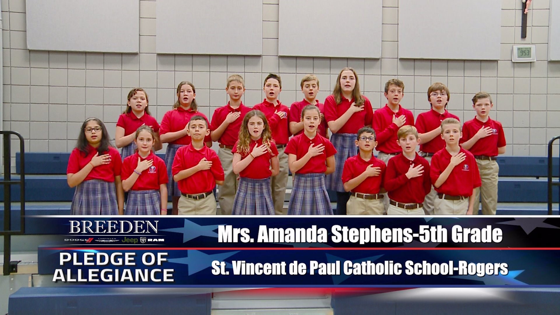 4/1  Mrs. Amanda Stephens  5th Grade St. Vincent de Paul Catholic School, Rogers