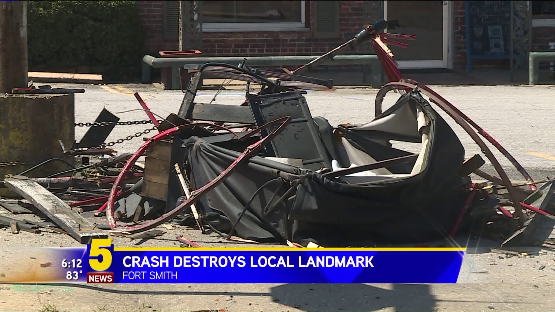 Crash Destroys Local Landmark