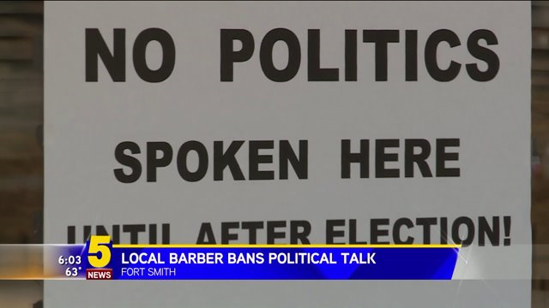 Local Barber Bans Political Talk