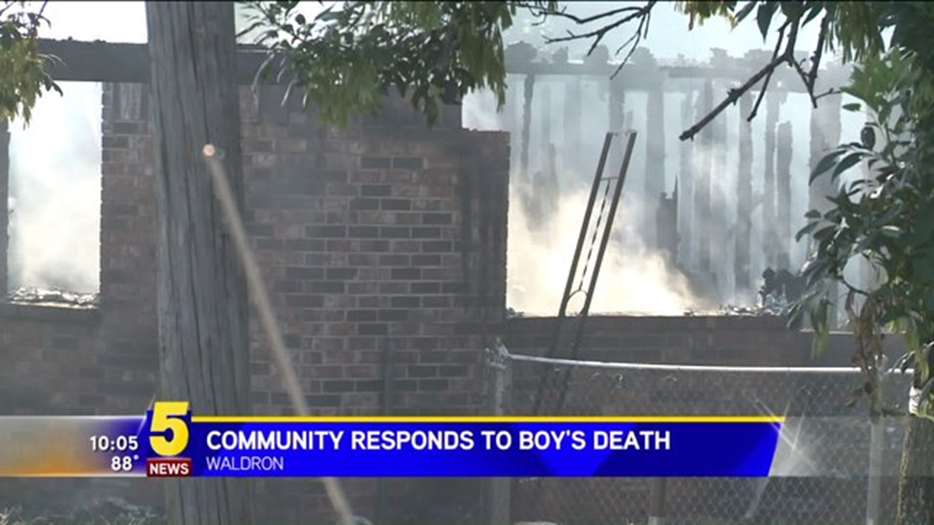 BOY DIES IN FIRE-WALDRON