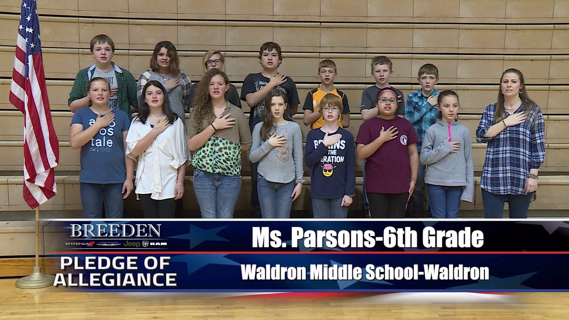 Ms. Parsons- 6th Grade Waldron Middle School, Waldron