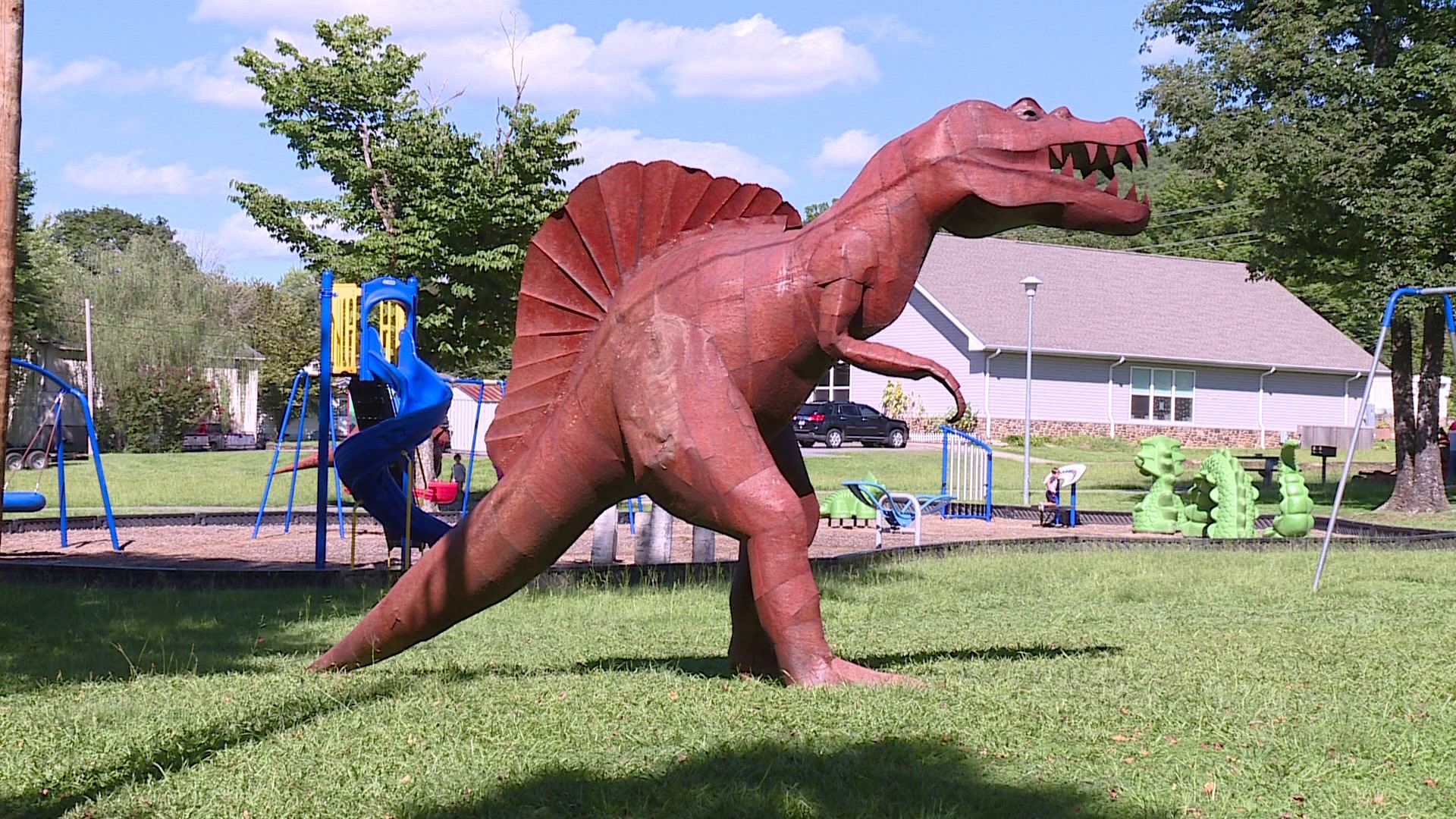 The dinosaurs have been in the park since the 80s.