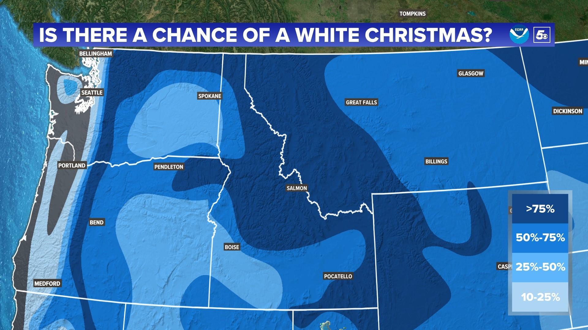 What is your chance for a white Christmas?