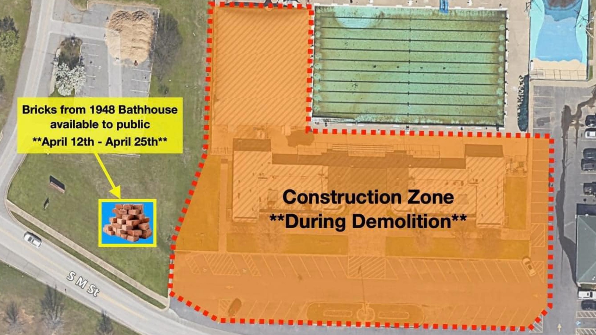 Fort Smith giving away Creekmore Park Pool Bathhouse bricks
