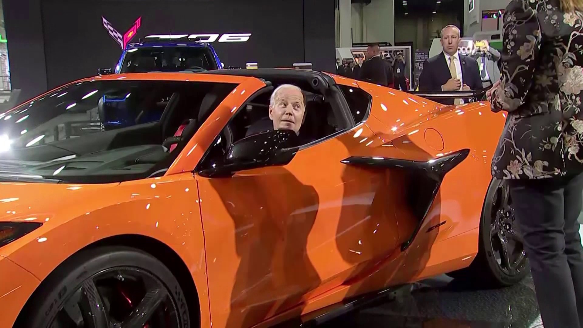 President Biden hit the road today at the North American International Auto Show in Detroit.