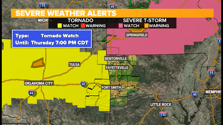Tornado Watch issued for Le Flore and Sequoyah County until 7:00pm