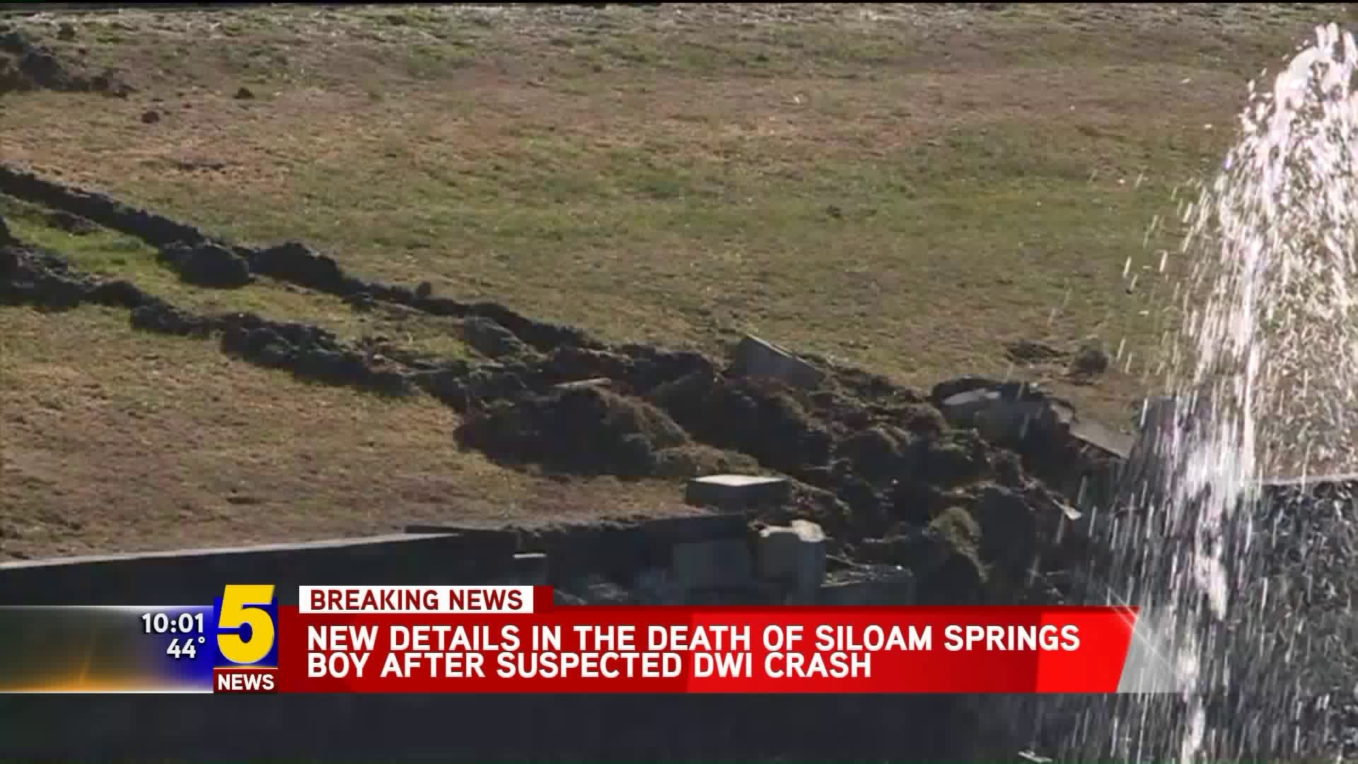 New details in the death of siloam springs boy after suspected DWI crash