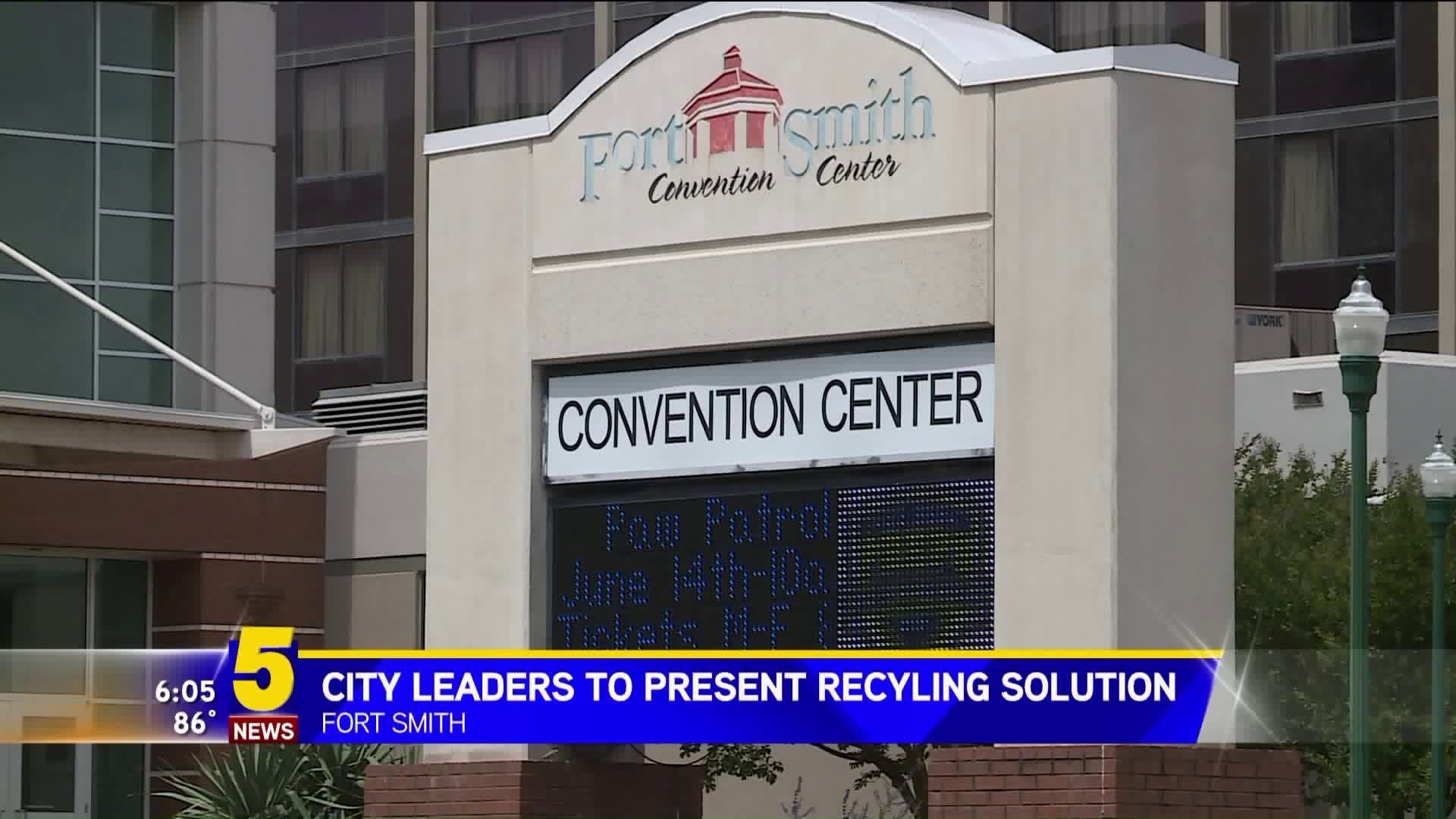 City Leaders To Present Recycling Solution