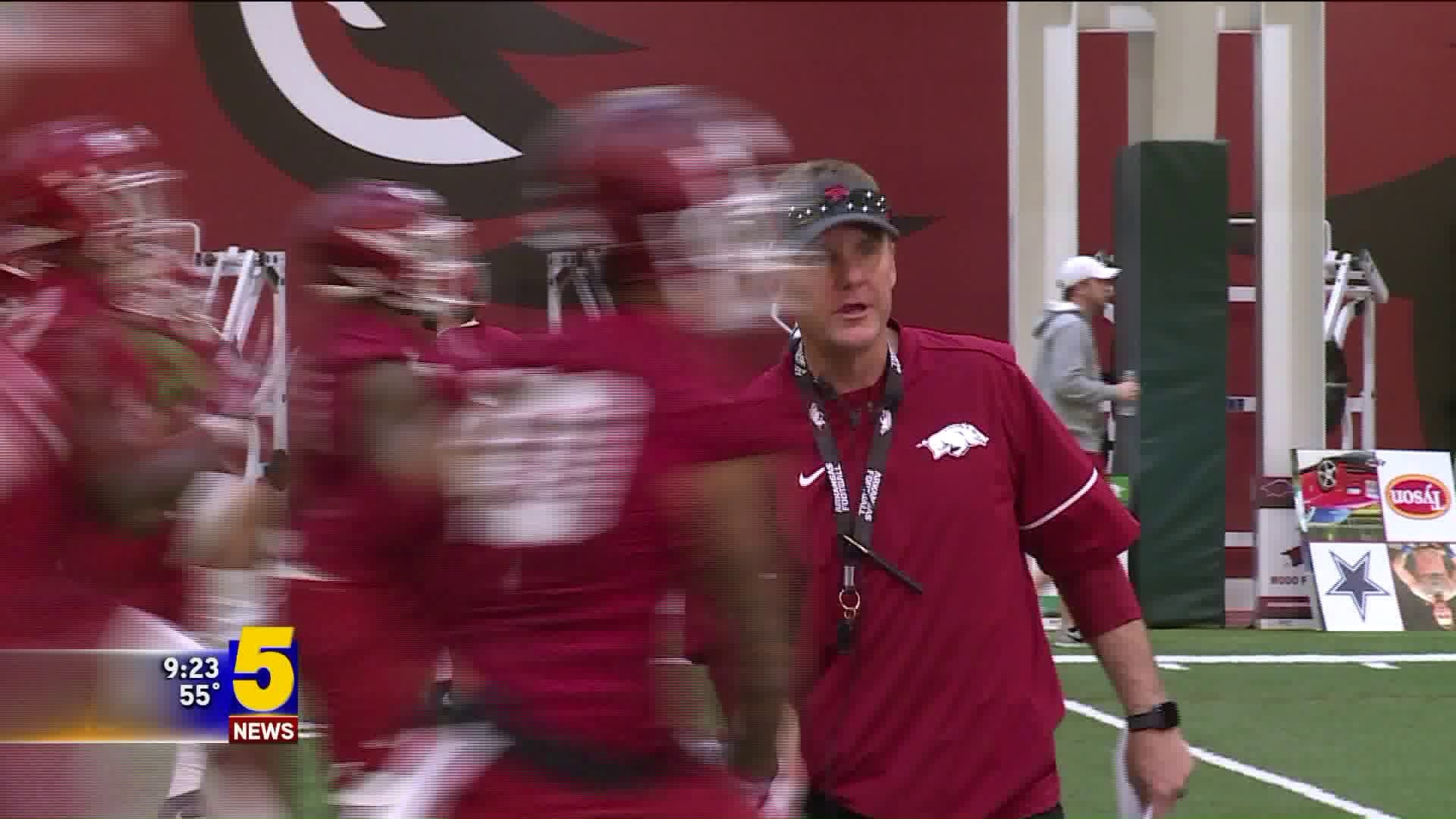 Chad Morris`s Drone A Mainstay At Arkansas Spring Practice