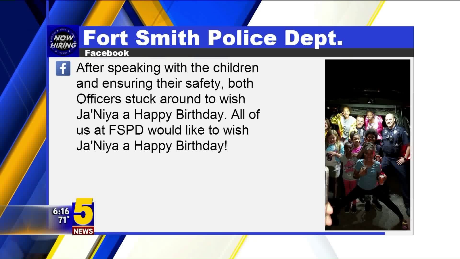 Fort Smith PD Crash Birthday Party