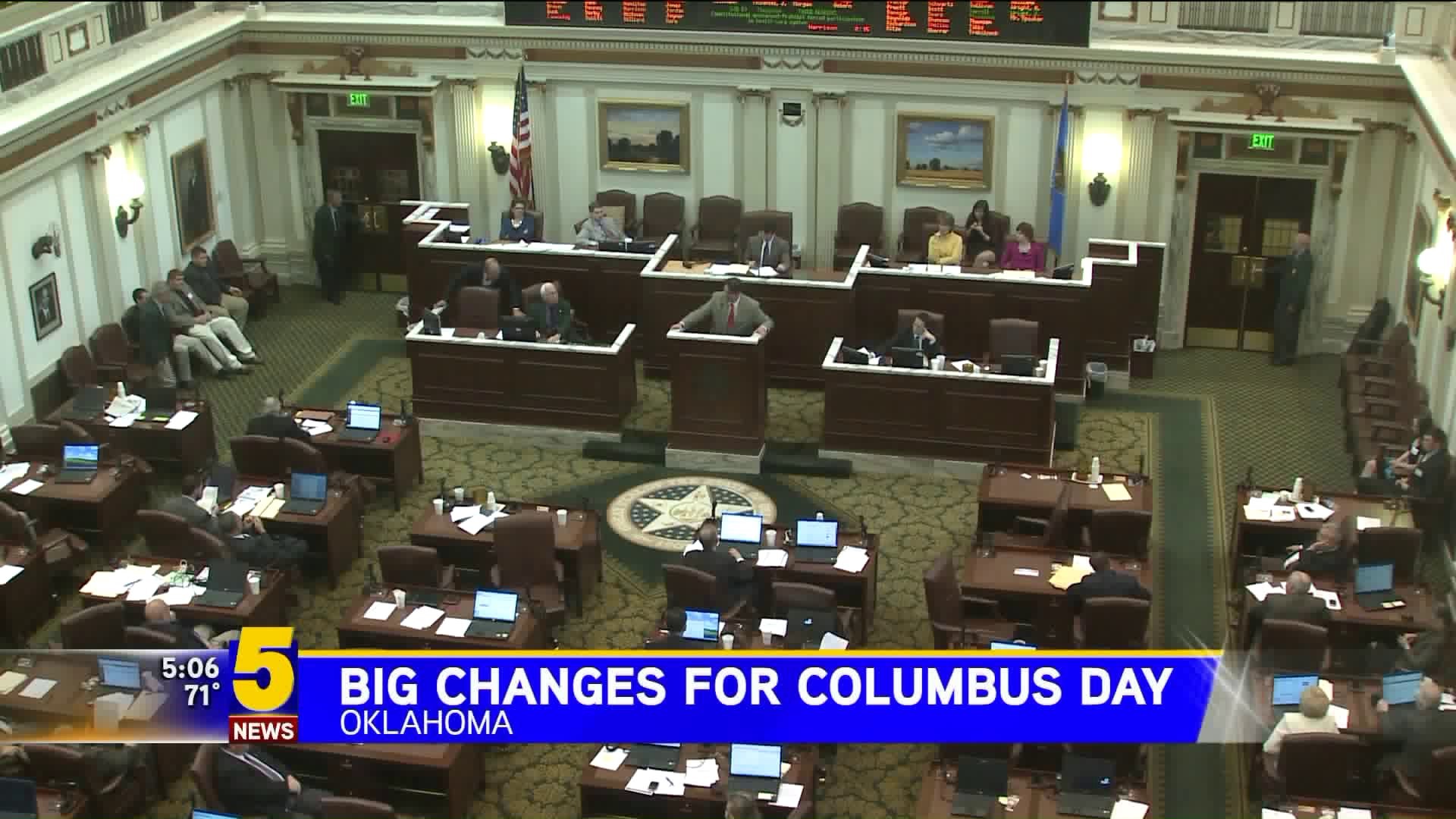 Measure Signed To Change Columbus Day In Oklahoma