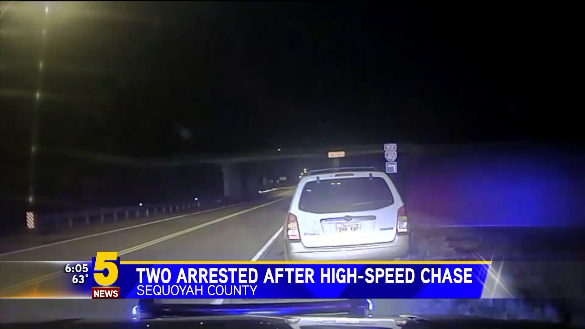 Two Arrested After High-Speed Chase In Sequoyah County