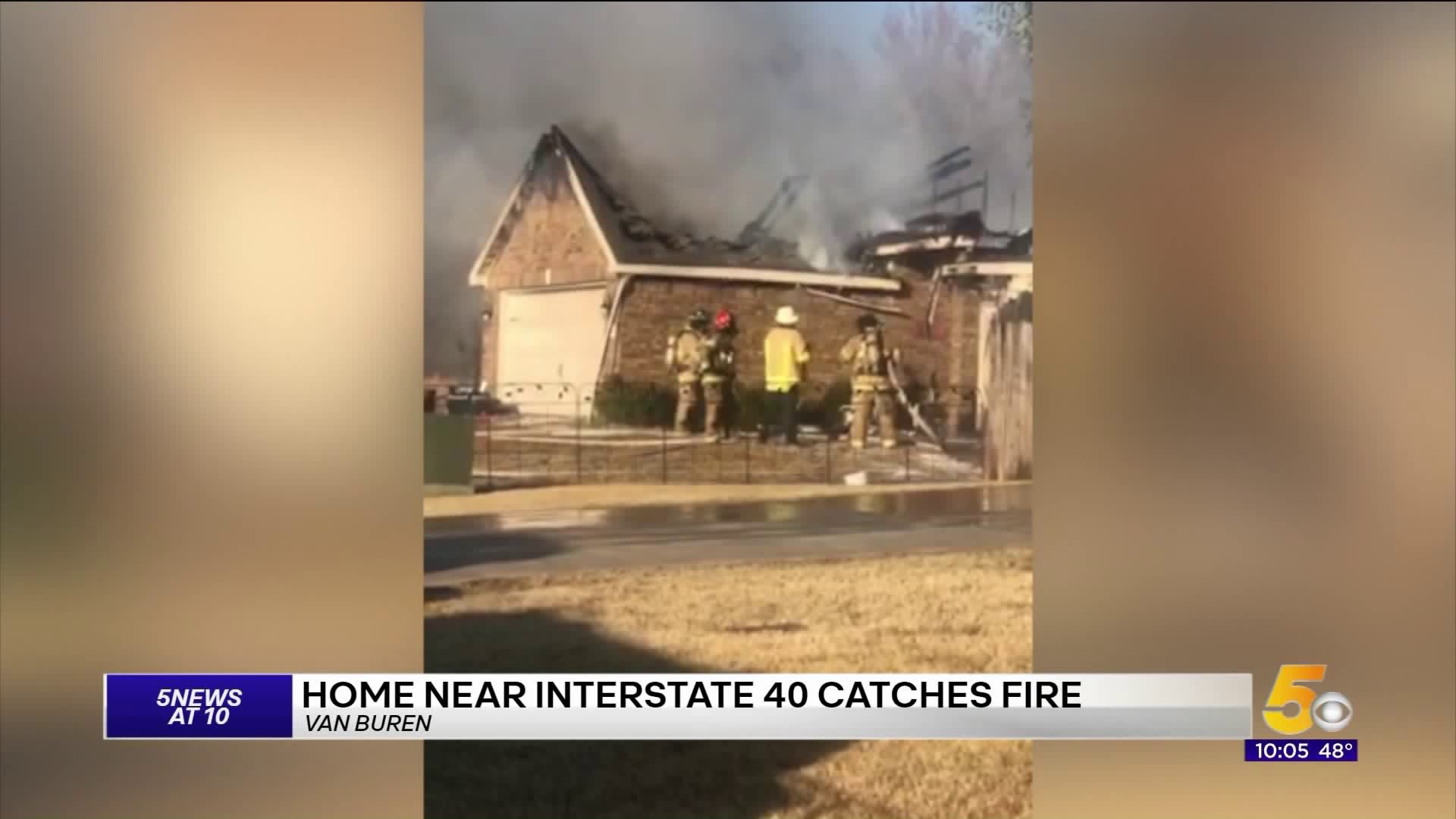 Crews Battle Fire At Van Buren Home