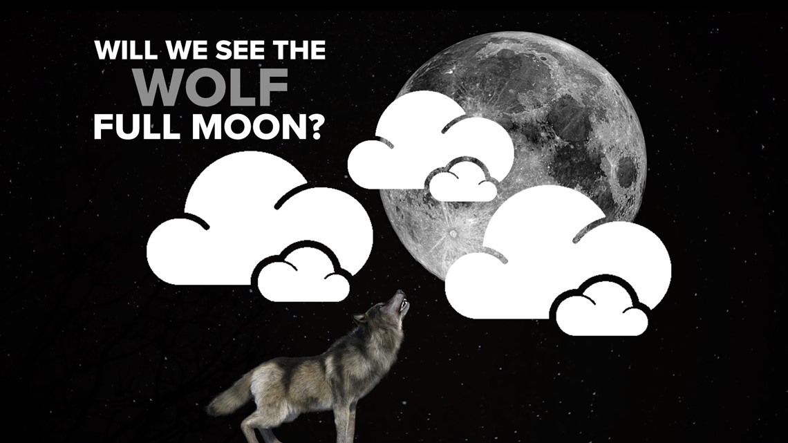 Where To Look To See The Full Wolf Moon With The Clouds 