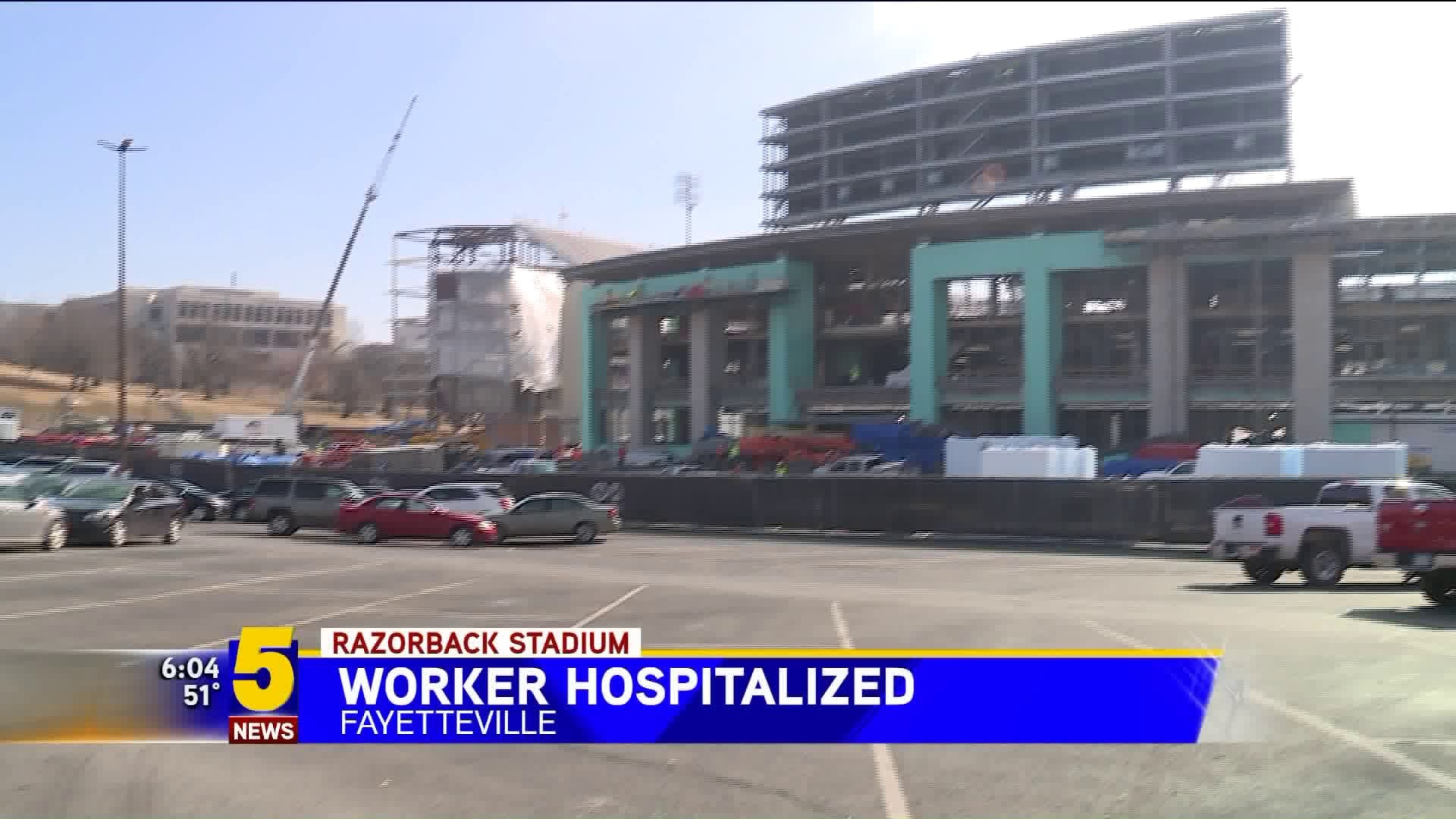 Worker Hospitalized
