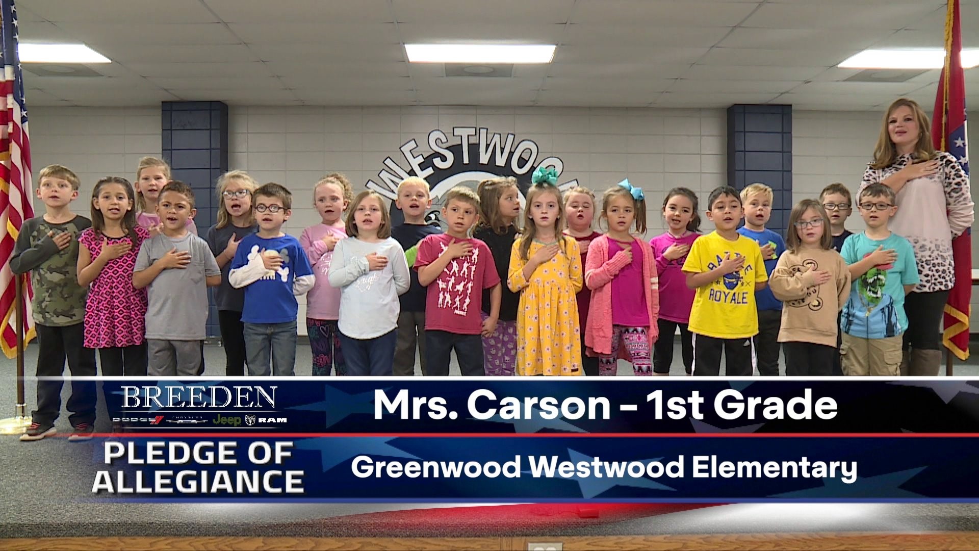 Mrs. Carson  1st Grade Greenwood Westwood Elementary