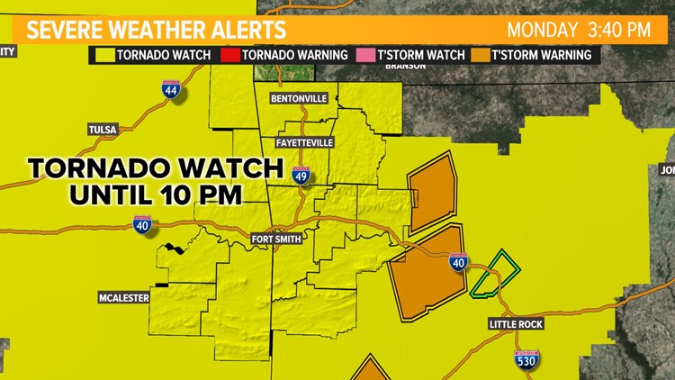 Tornado watch issued for parts of Arkansas as spring-like temps bring storms to the area