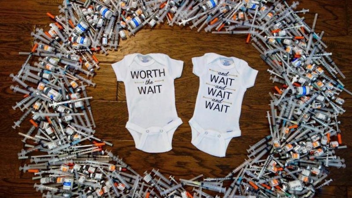 Couple Reveals Pregnancy In Powerful Photo With 452 IVF Needles
