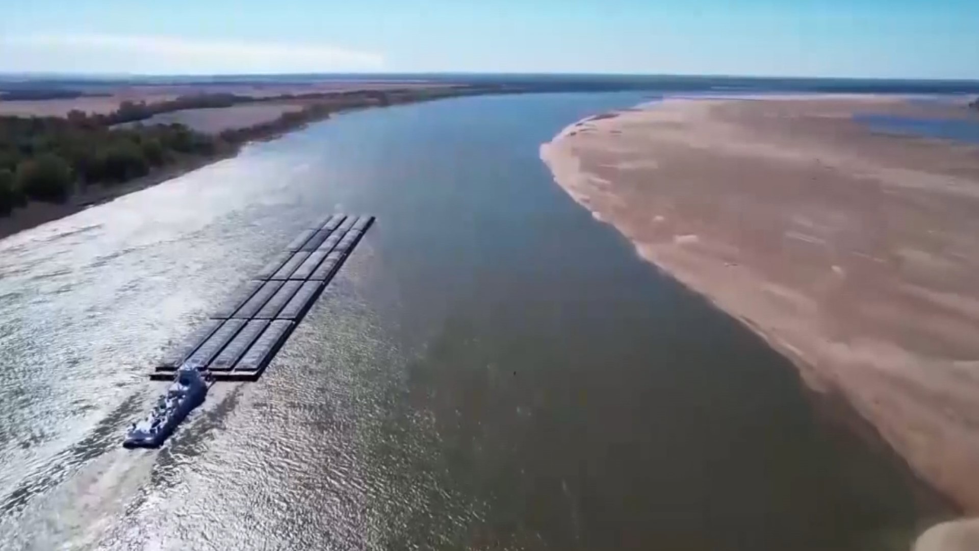 The Mississippi River has reached record low levels for the second year in a row, stalling barge traffic. This is due to a lack of rain.