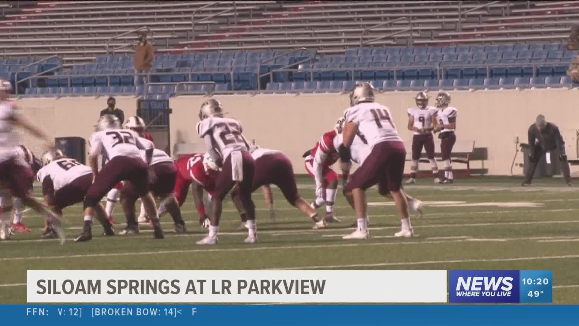 Little Rock Parkview defeated Siloam Springs 37-0