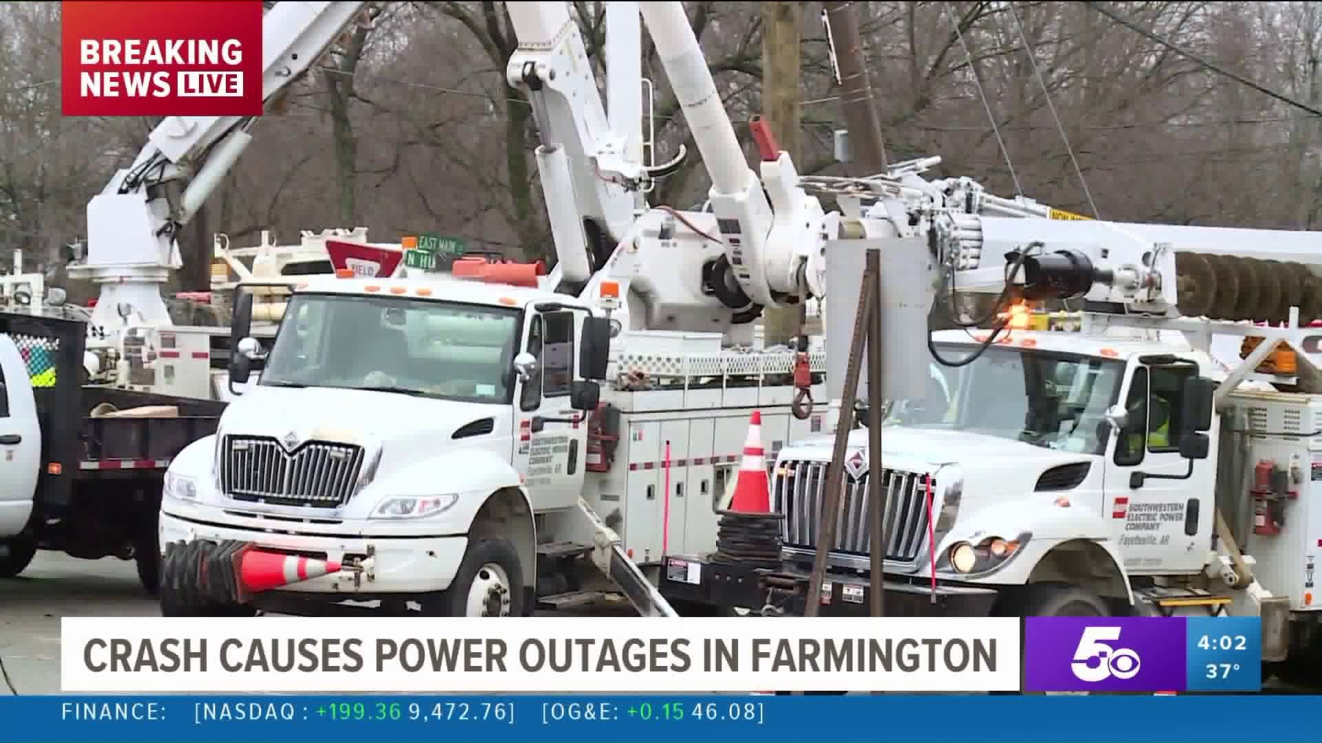 Truck Hits Utility Pole In Farmington Causing SWEPCO Power Outages