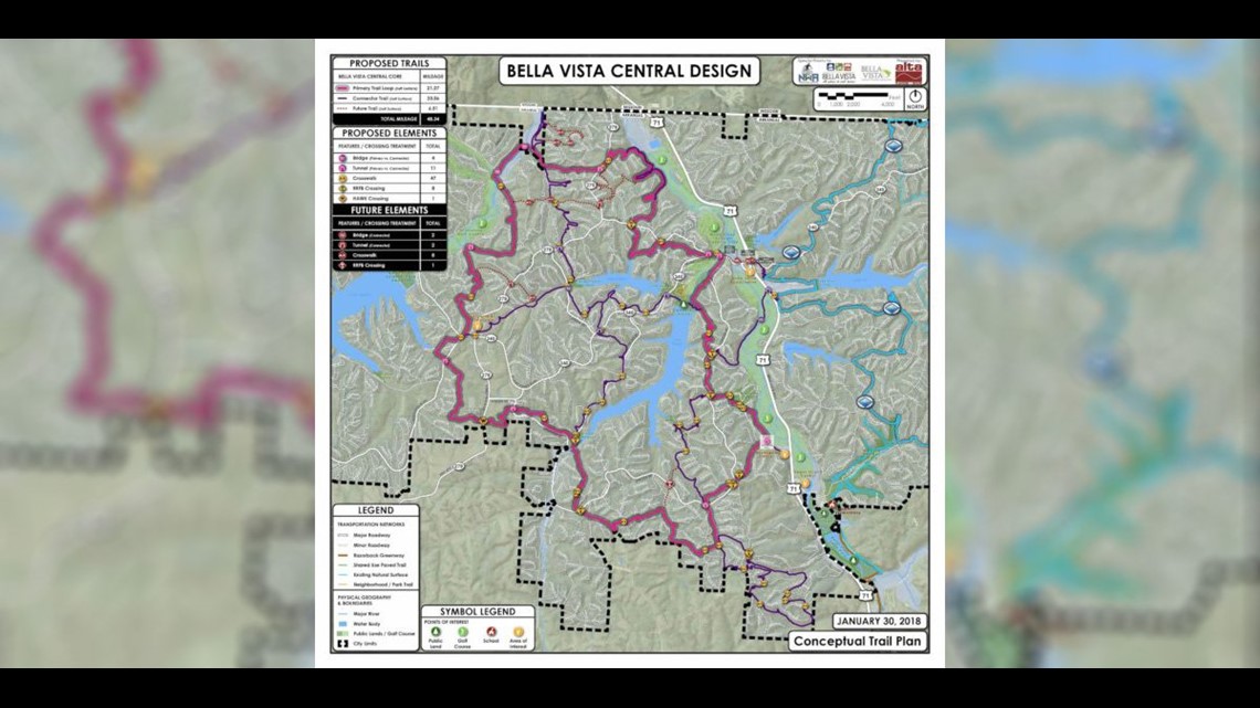 Bella Vista Announces 50Mile Trail System Coming To Central Part Of