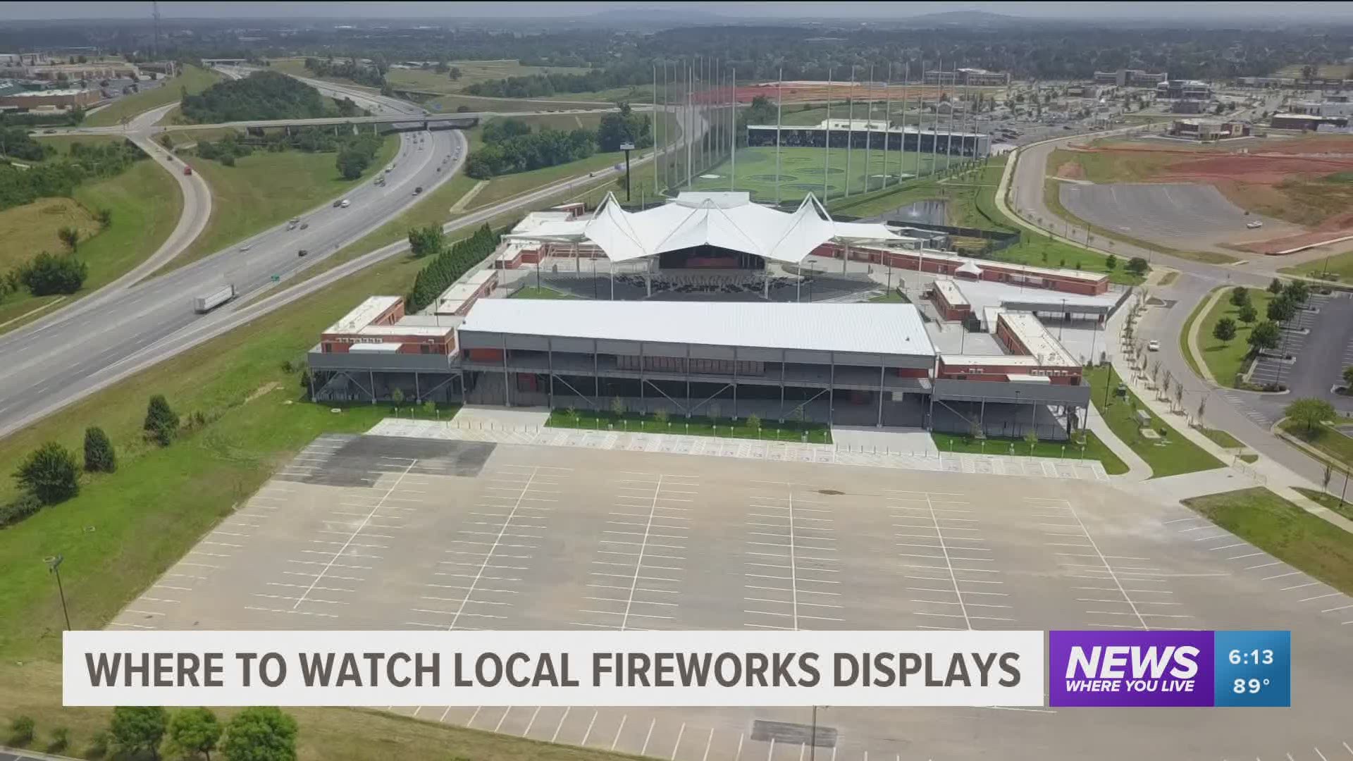 Where to watch local firework displays