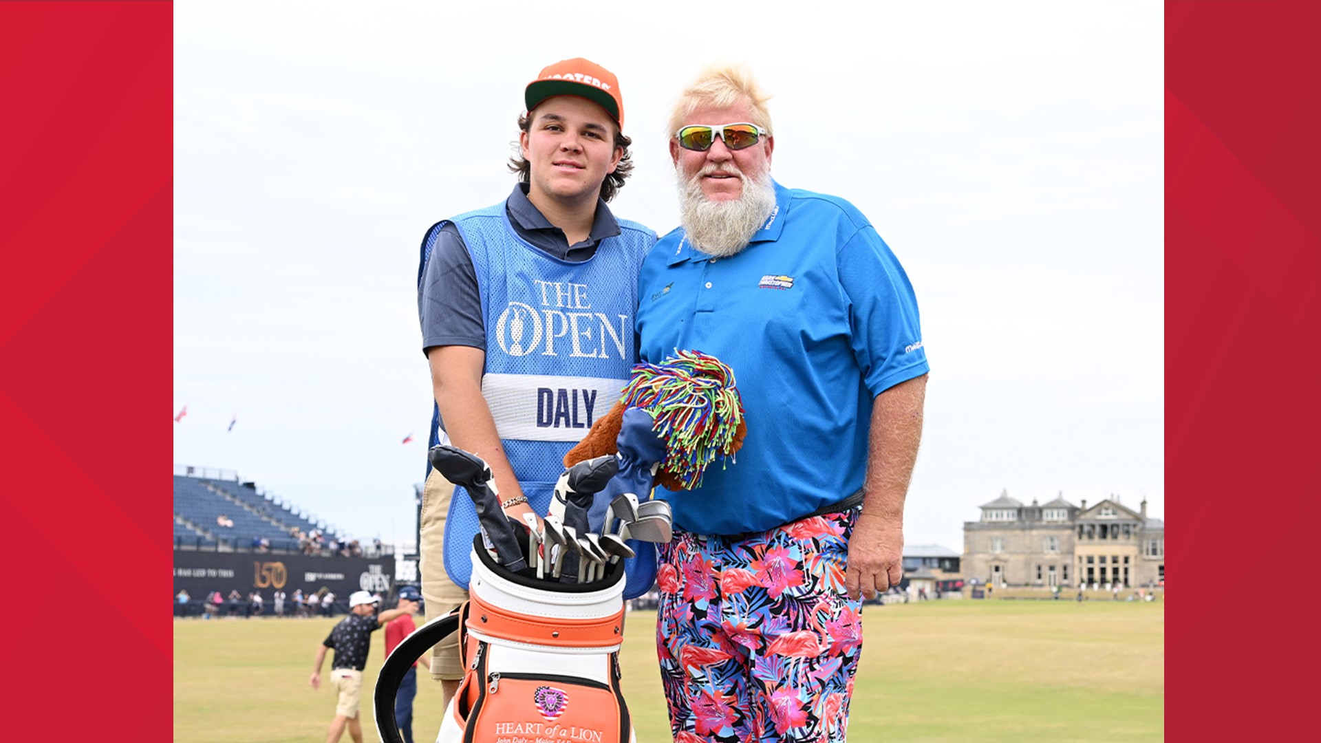 John Daly II caddies for dad at British Open