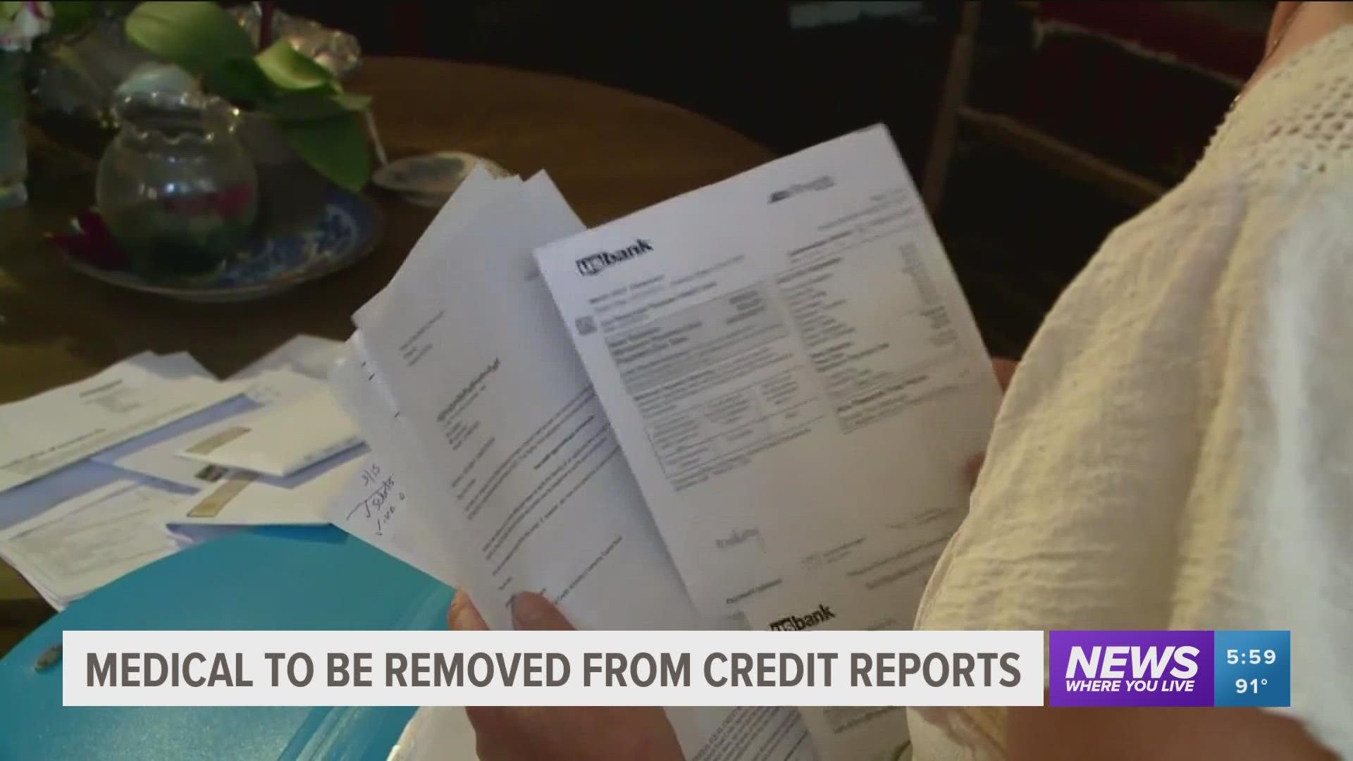 Equifax, Experian and Trans-Union will begin the process of permanently removing 70% of medical debt from credit reports starting on June 31.