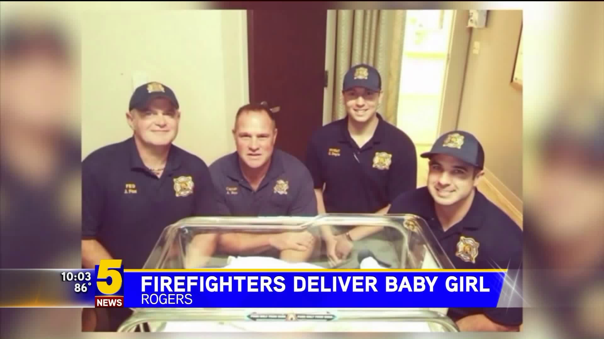 Rogers firefighters deliver baby girl