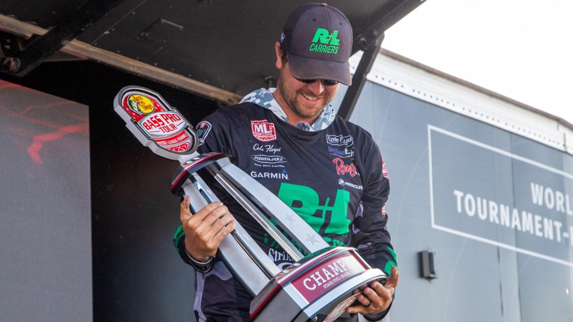 The Ohio native caught 24 bass weighing 56 pounds during the May 3 championship round for his first Bass Pro Tour win.