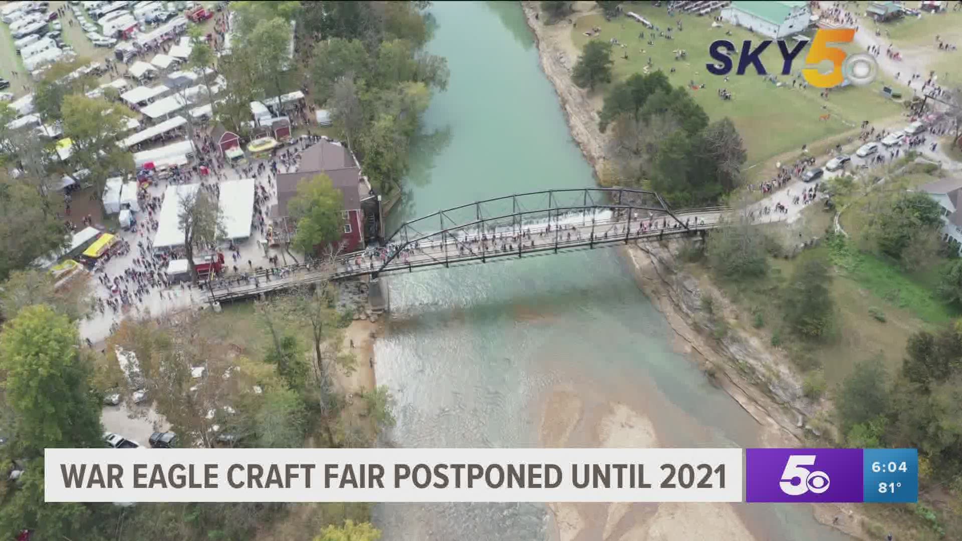 War Eagle Craft Fair postponed until 2021