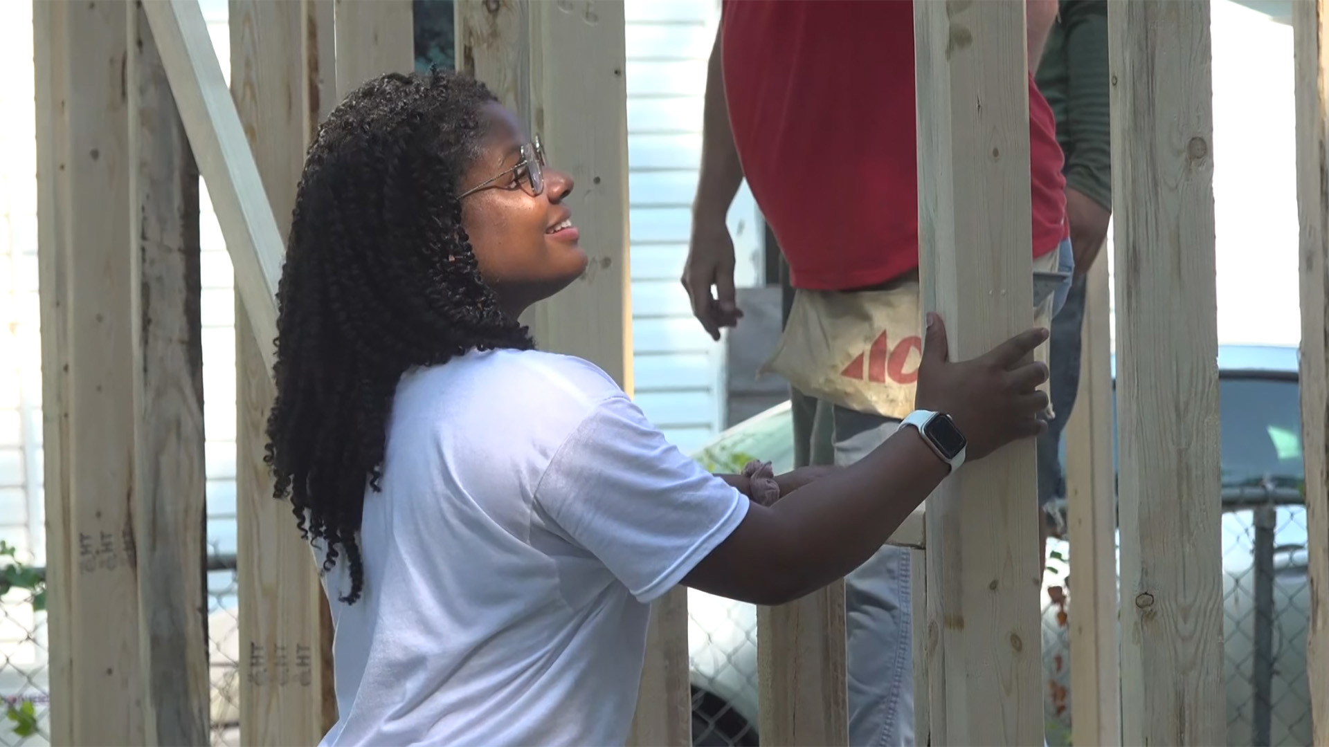 Emberly Johnson will be moving into her first home where she says each of her children will have a room of their own.