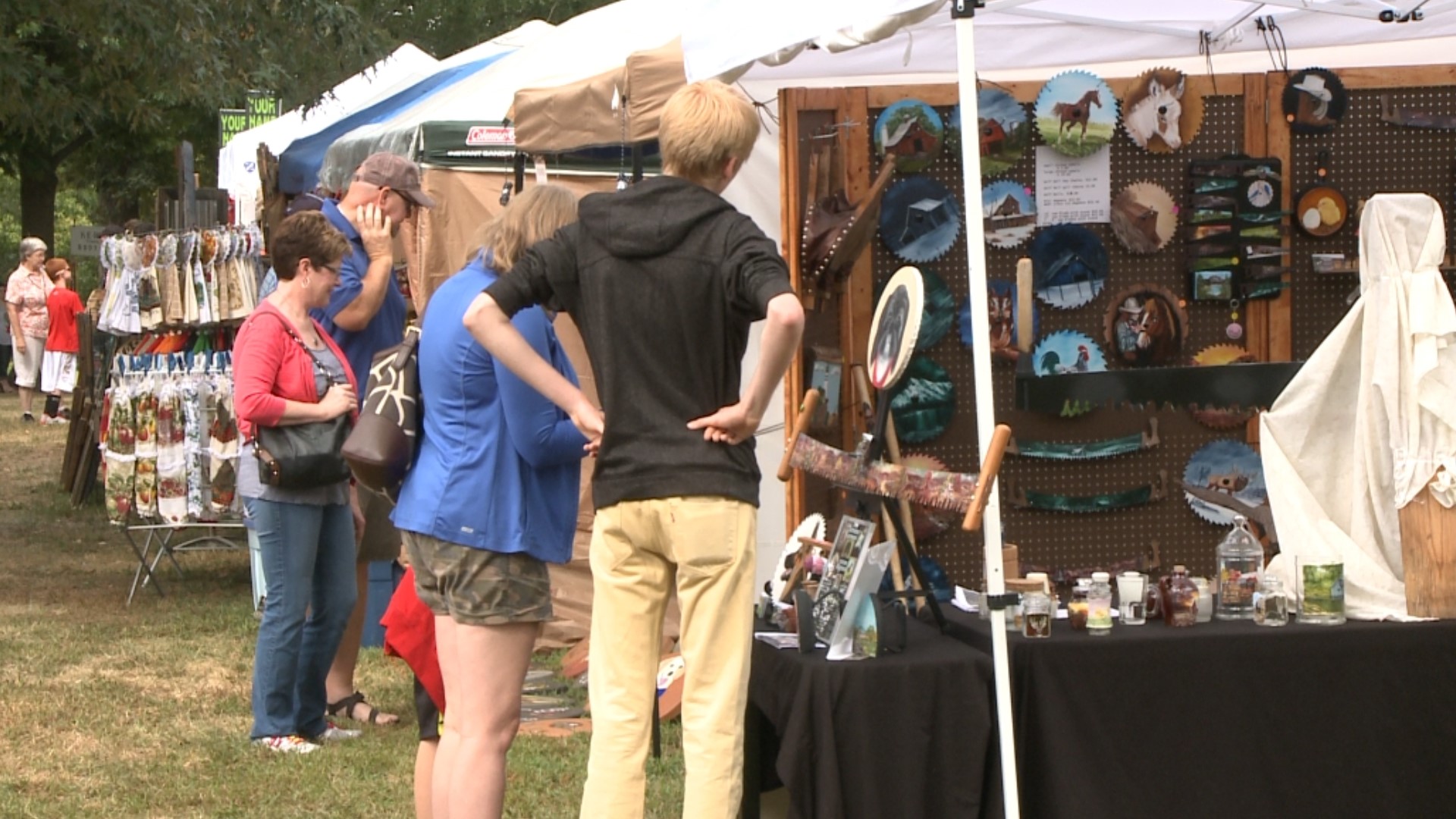 The Clothesline Fair was held at Battlefield Park in Prairie Grove. All proceeds go to schools and other groups with a good cause.