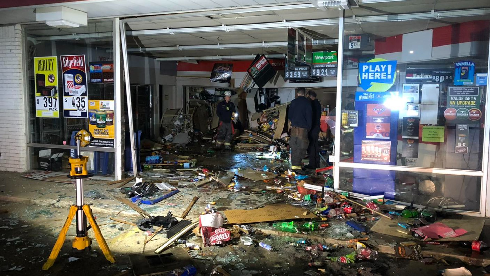 Discount Tobacco in Fort Smith was forced to close one of its locations after what is believed to be a vehicle crash destroyed their store.