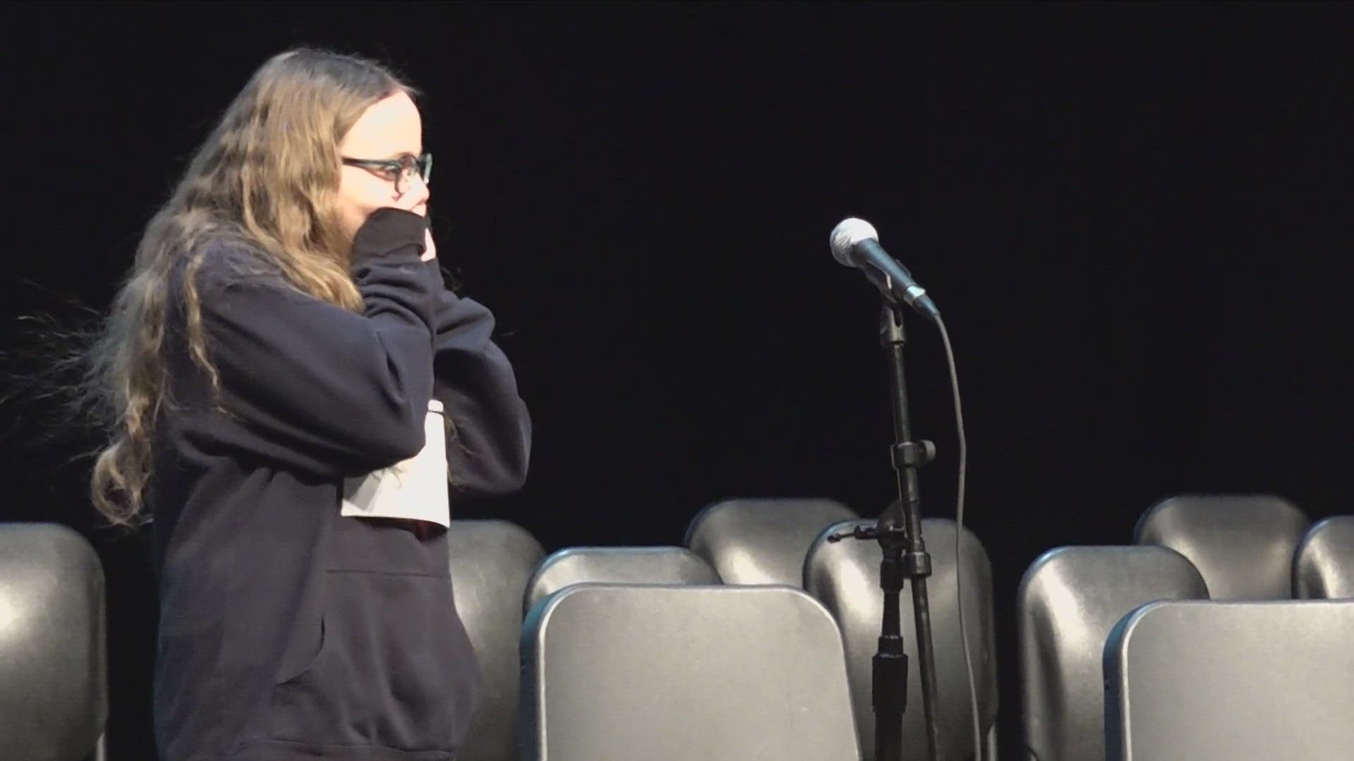 THIS MORNING A CHAMPION WAS CROWNED AT THE CRAWFORD COUNTY SPELLING BEE.