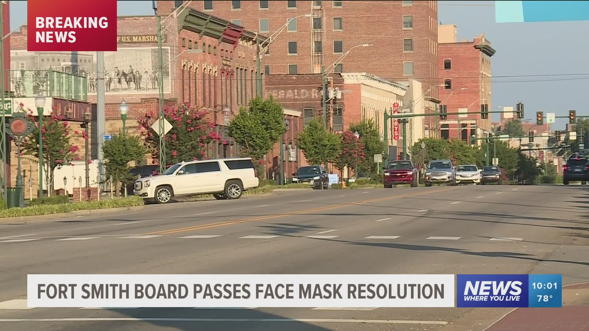 Fort Smith Board of Directors pass face mask resolution