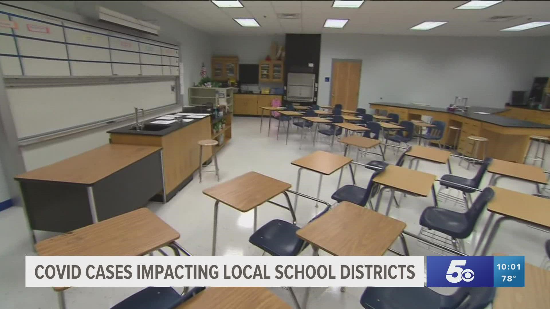Students will switch to virtual learning from Aug. 24 through Sept. 6 while other school districts are looking for quarantining alternatives.