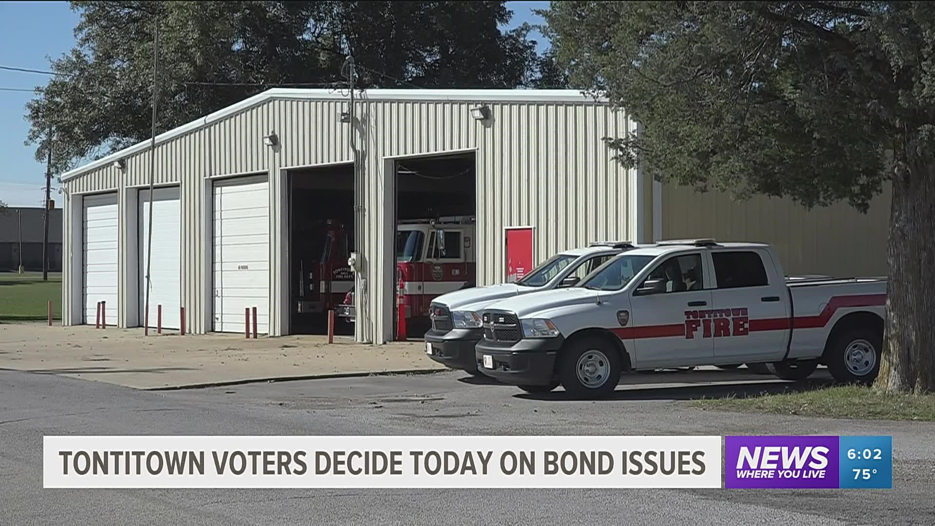 Voters will decide on a bond issue that could finance a new fire station in the city and bring water and sewer improvements.