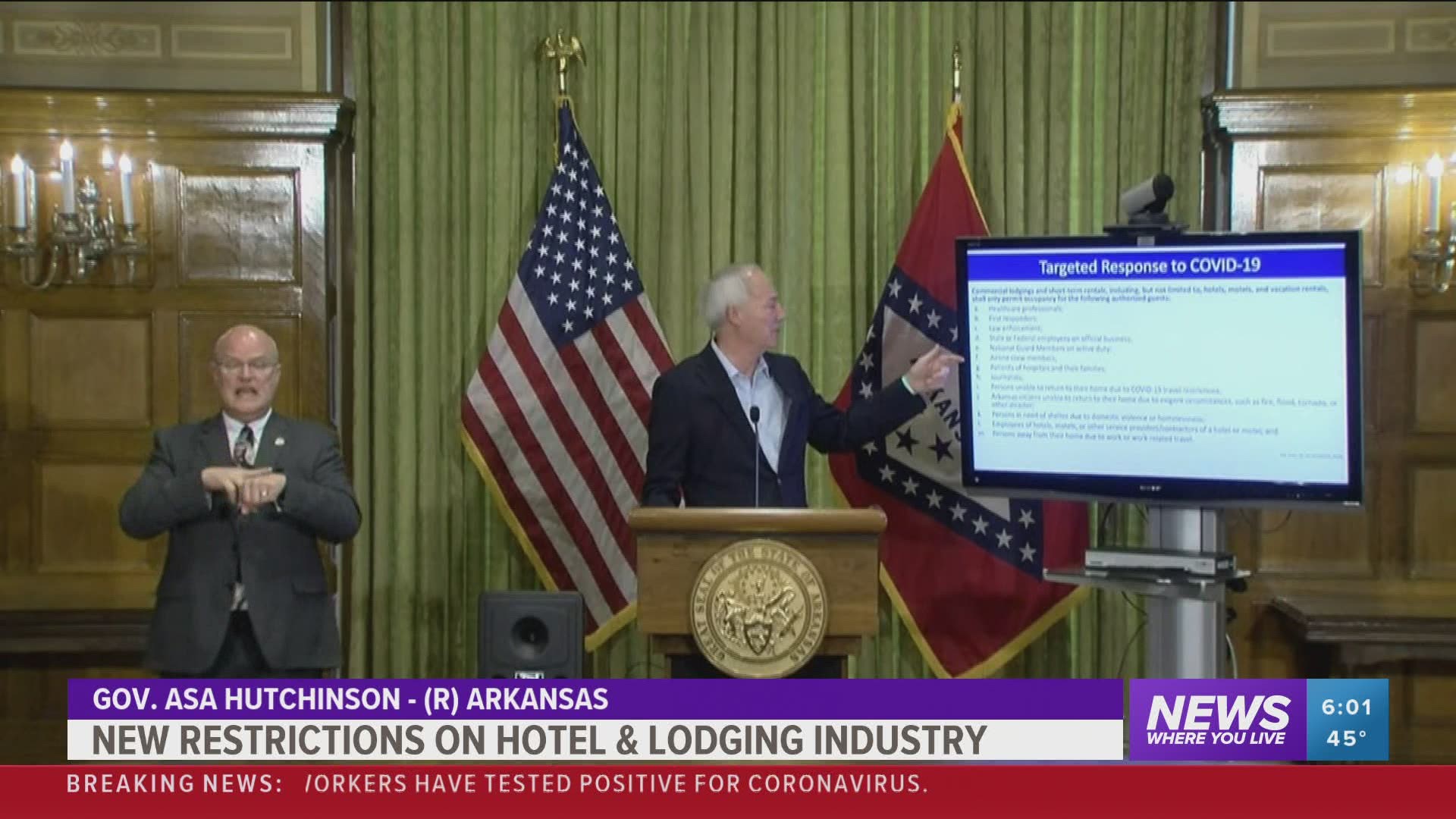 New restrictions on hotel & lodging industry