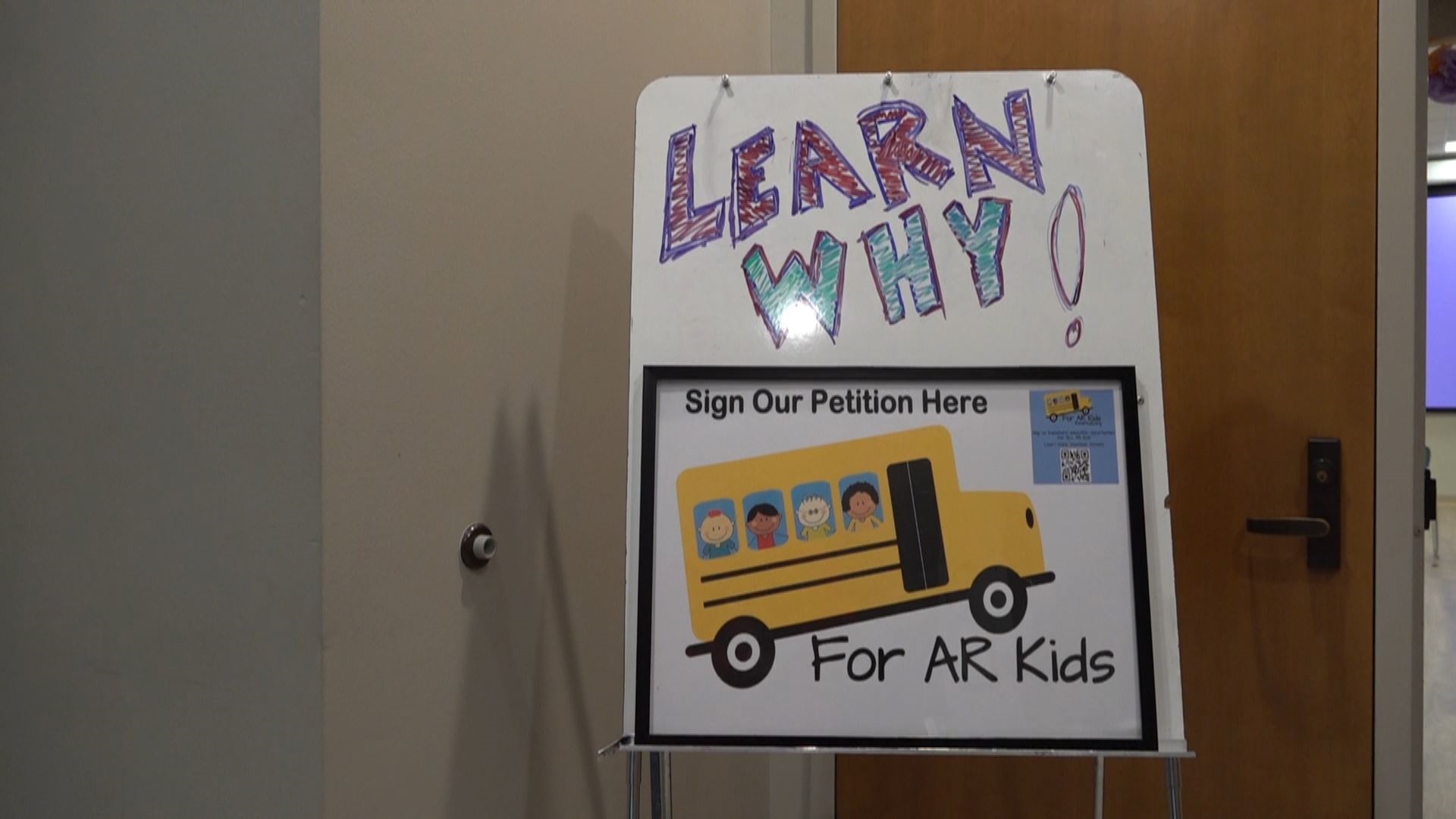 AN ORGANIZATION CALLED "FOR AR KIDS" VISITED ROGERS TODAY AS THEY PUSH TO GET ARKANSAS EDUCATIONAL STANDARDS UPDATED AND CHANGED IN THE STATE CONSTITUTION...