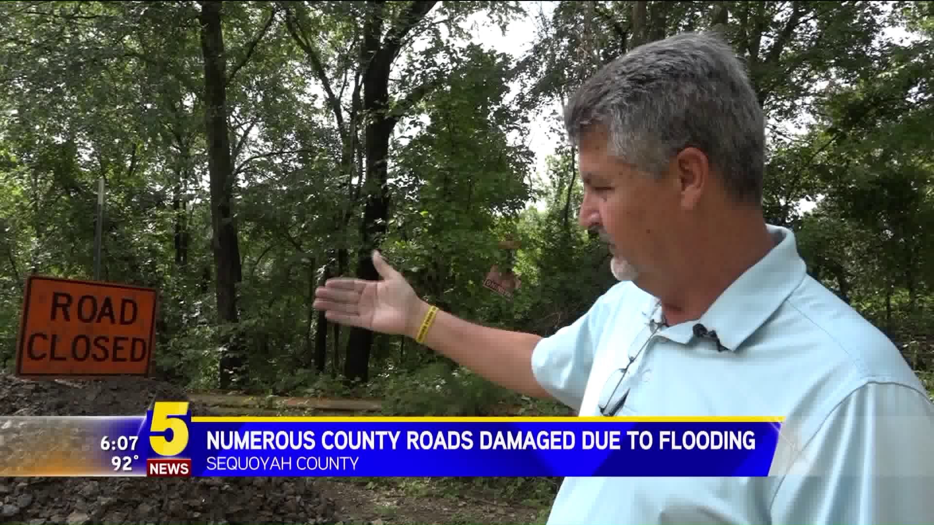 Roads Damaged Due To Flooding