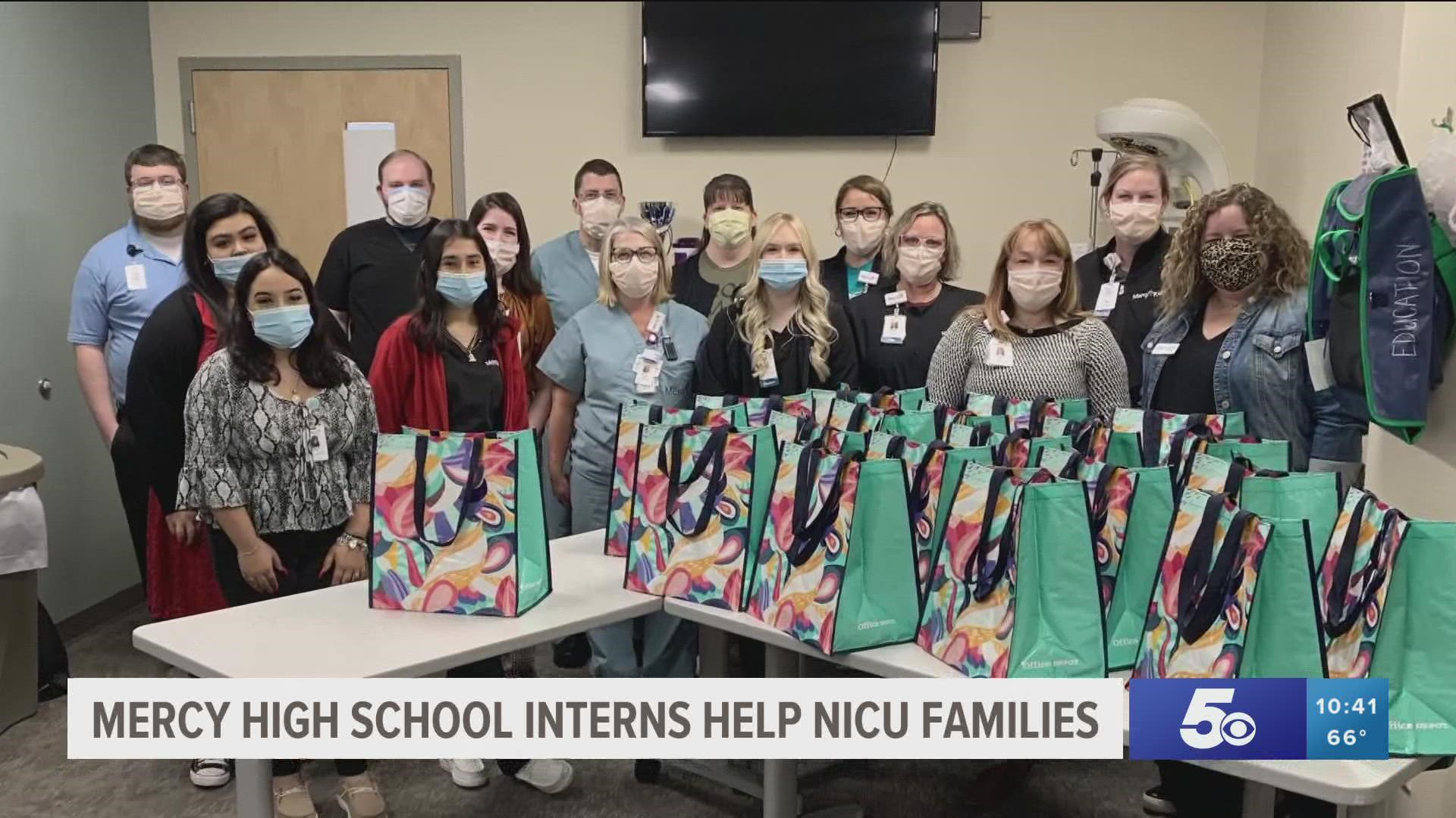 Northwest Arkansas high school students are making the lives of the tiniest babies a bit easier by creating gifts for families in the Mercy NWA NICU.
