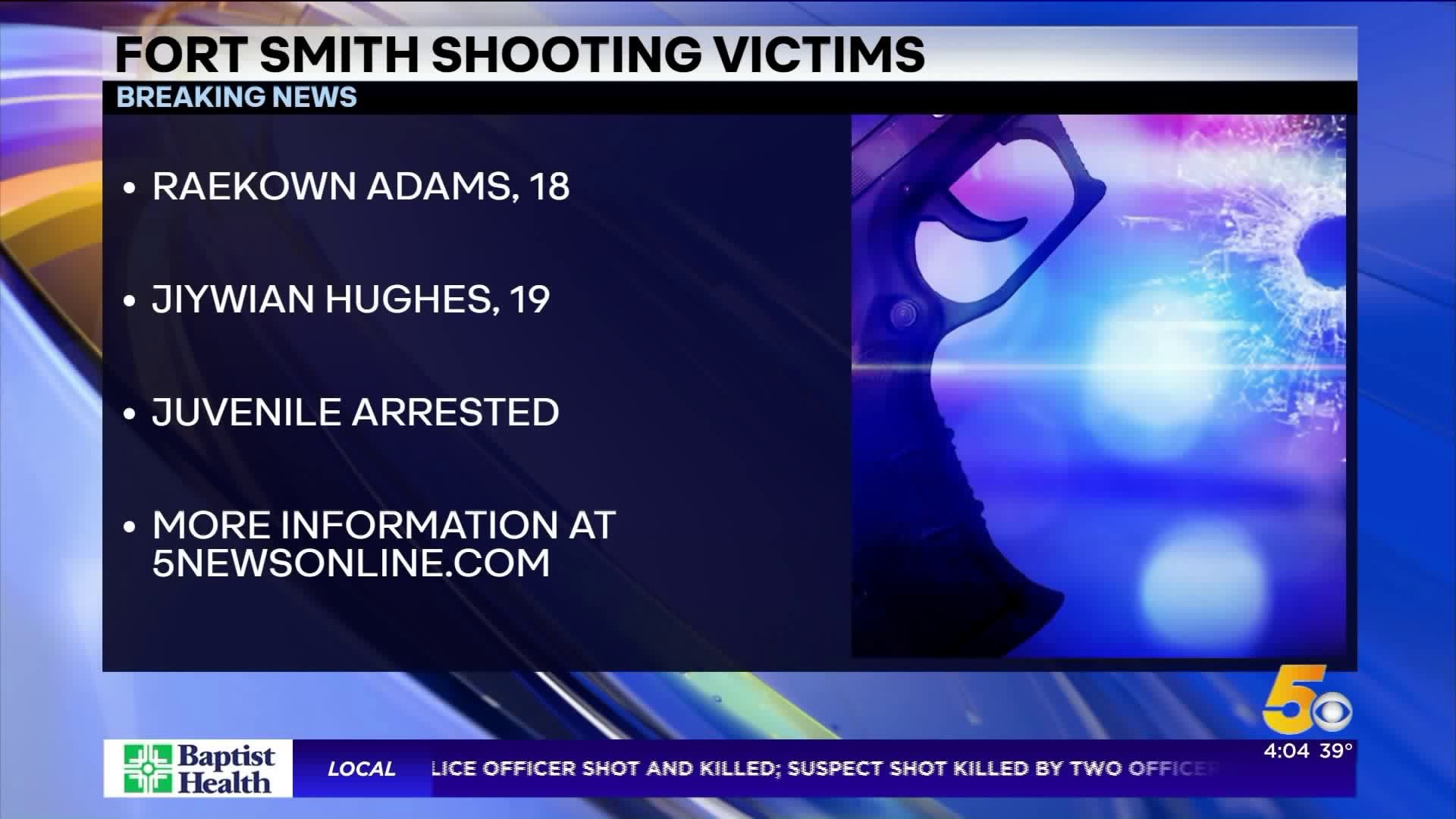 Fort Smith Police Arrest Young Drive-By Shooter, Victims Identified
