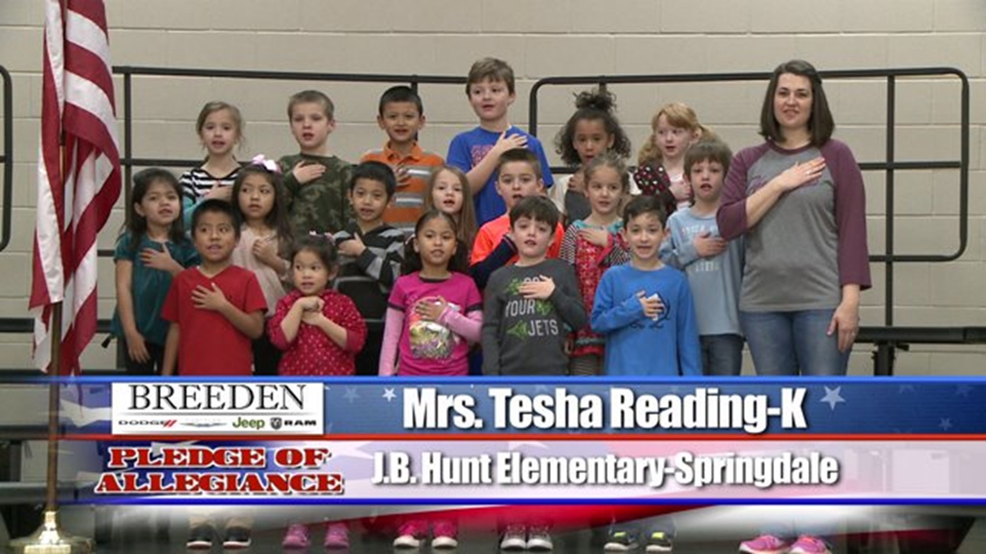 J.B. Hunt Elementary, Springdale - Mrs. Tesha Reading - Kindergarten