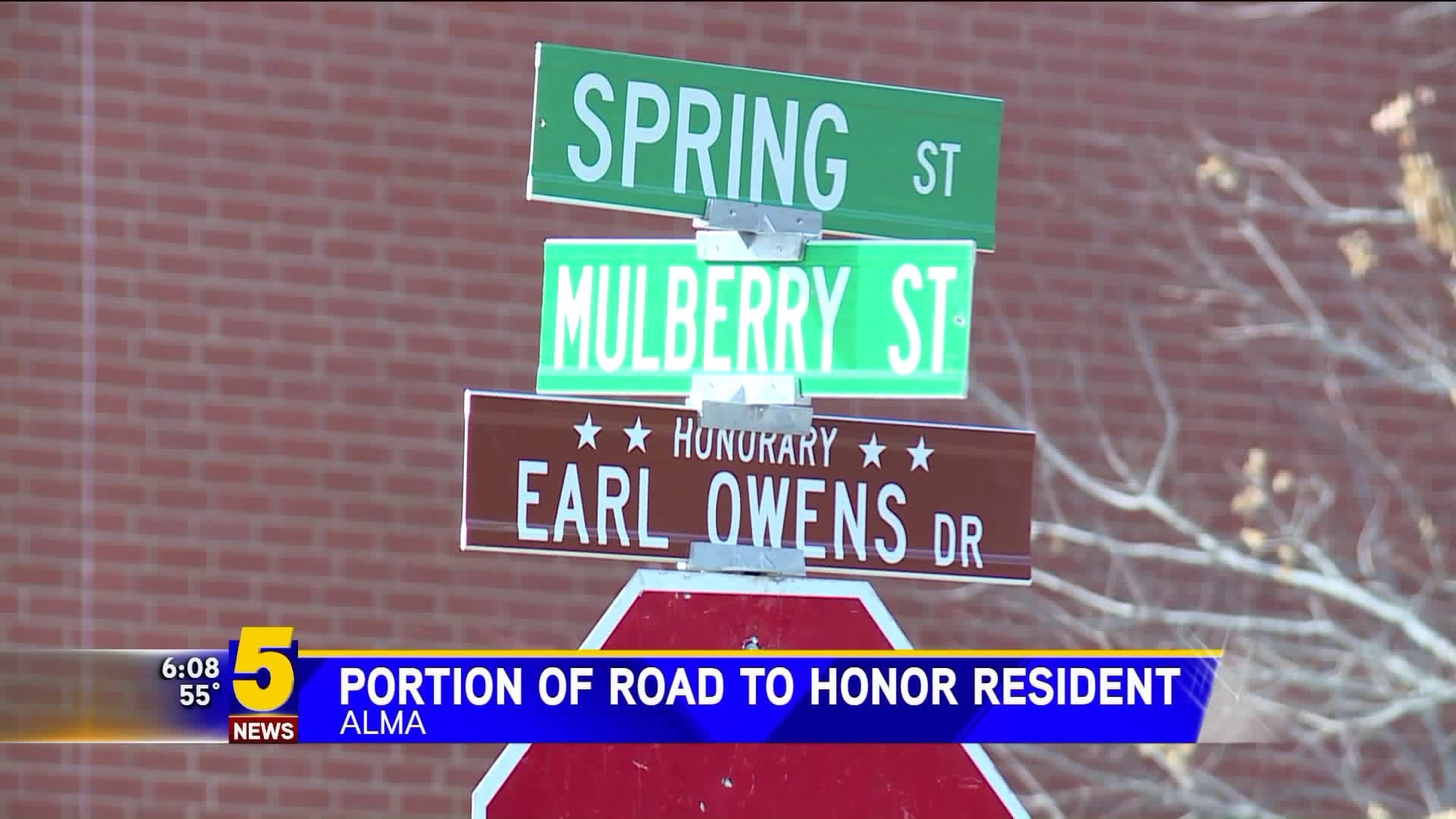 Alma Street Signs Honoring Resident