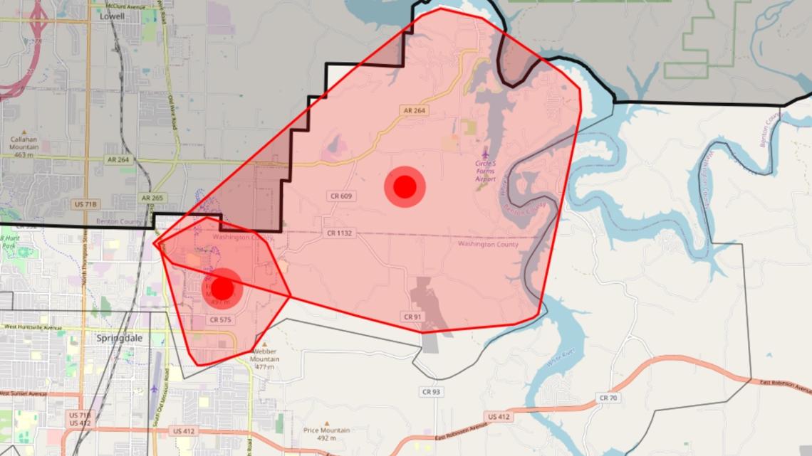 Power restored to over 2,000 in northern Springdale