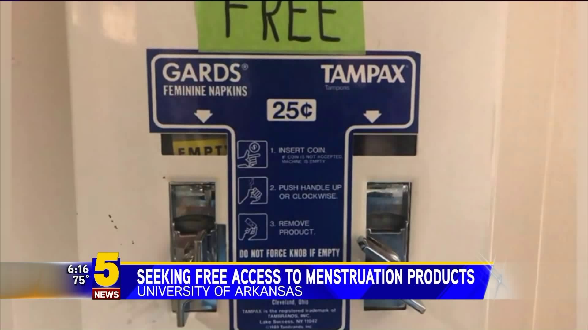 U of A Seeking Free Access to Menstruation Products